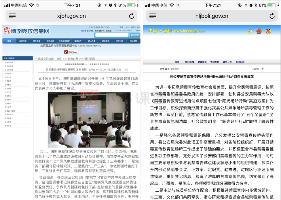 (11)政府、学校、公司实体站的内部新闻,对公司外的他人无意义无帮助