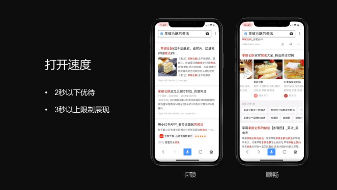 页面打开速度，和页面的浏览体验
