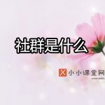 社群是什么意思